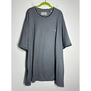 Original Penguin Men’s  Cotton Blend T-Shirt Size 4XL Gray Green Trim Logo